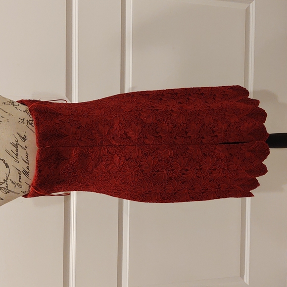 💃Carmen Marc Valvo Signature Size 10 Red Strapless Party Dress 🎉💃 - Picture 9 of 16